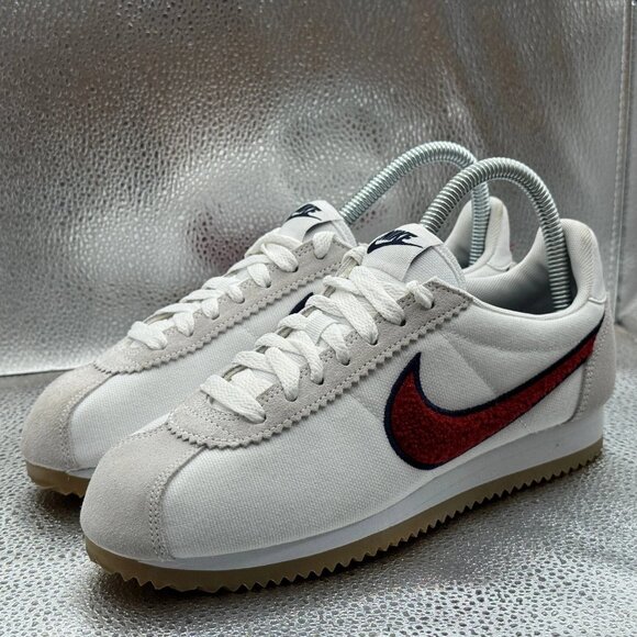 Size 6.5 Nike Classic Cortez Womens Chenille Swoosh Red Crush Sneaker 905614-103 - Picture 7 of 12